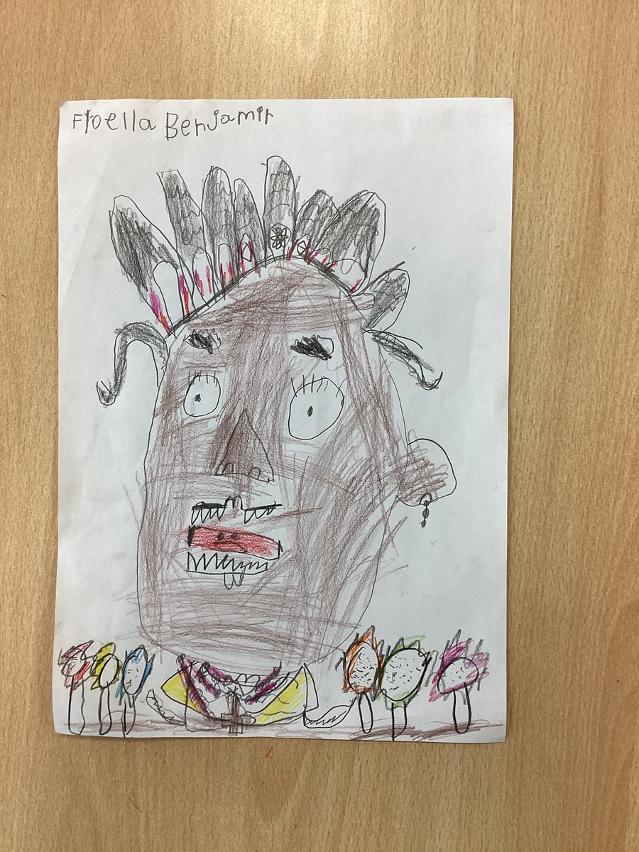 sa_year1's tweet photo. Y1 have made a good start to the school year. We have been learning all about our class name, Floella Benjamin Class. Here are some of our drawings of Floella Benjamin. https://t.co/gJgu64zFG6