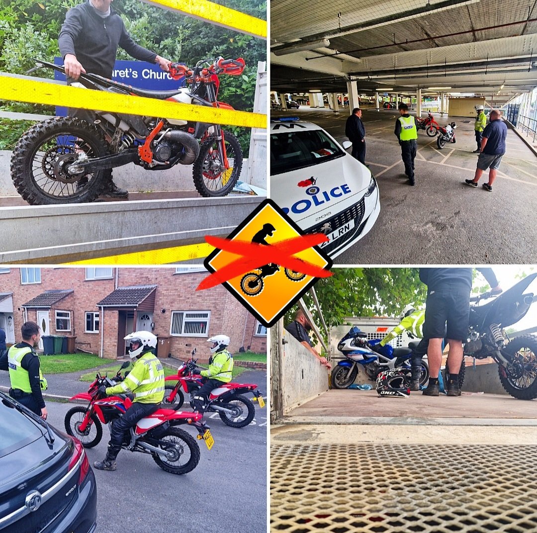 ❌️🏍 Today we have been out in our communities across <a href="/WalsallPolice/">Walsall Police</a> neighbourhood areas working with partners &amp; departments within <a href="/WMPolice/">West Midlands Police</a> tackling illegal off road vehicles that resulted in a number of seizures, arrests and ongoing enquiries linked to crime. 👮🏻‍♂️👍🏼