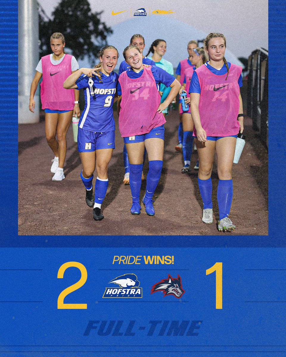 HofstraWSOC's tweet photo. #Hofstra WINS❗️Pride defeats Stony Brook, 2-1. 

5️⃣ consecutive victories
6️⃣-2️⃣ overall
3️⃣-0️⃣ in @CAASports play

#PrideOfLI https://t.co/1Pdl7pSU1y