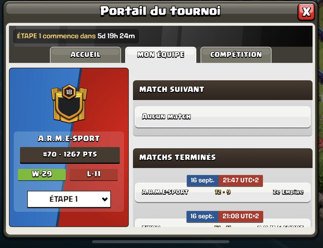 ARMECOC's tweet image. 2 équipes qualifiées pour l étape 2 … 
Gg a Flex 30 eme et Esport  70 eme Good luck pour la suite ! 

@ARMEFlex  @ARMECOC