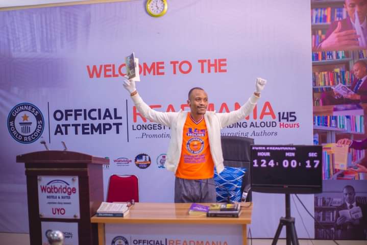 Breaking: John Obot Breaks Guinness World Record

In Uyo, Akwa Ibom State, Nigerian teacher John Obot has surpassed the previous record of 124 hours for the longest marathon read-aloud by an individual.

parallelfacts.com/breaking-john-…