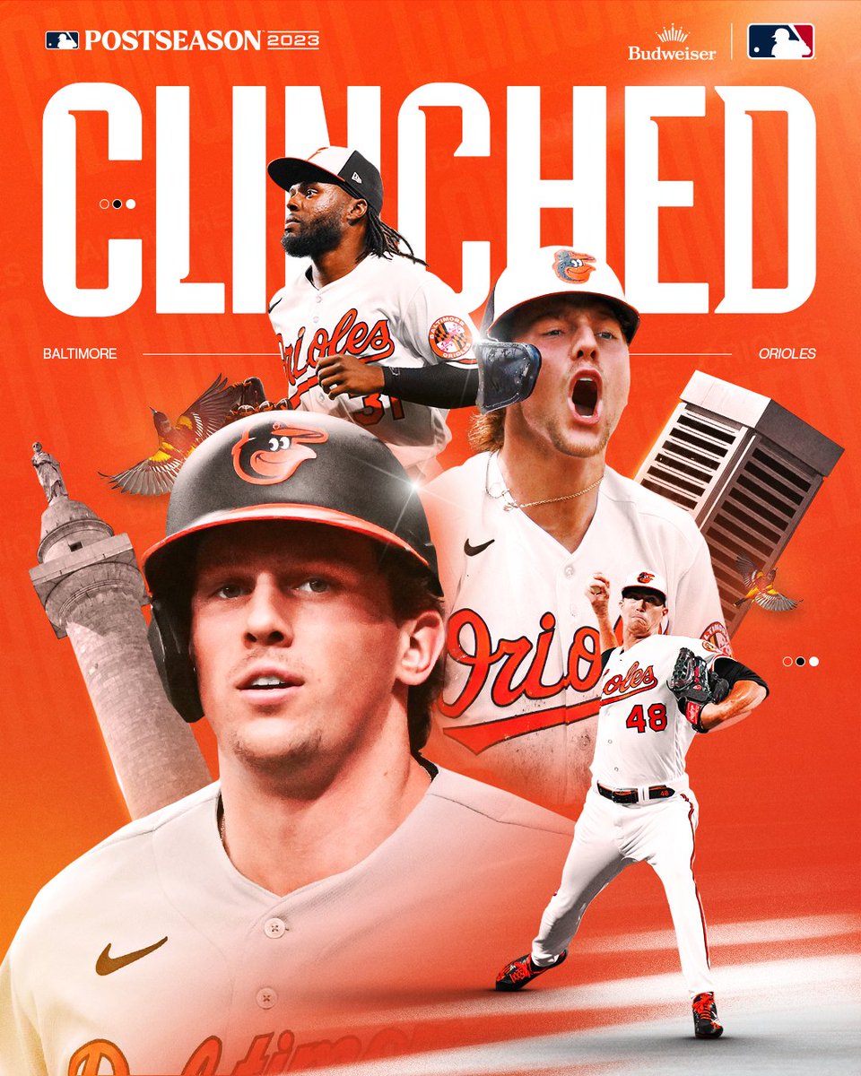 The <a href="/Orioles/">Baltimore Orioles</a> will be playing in the #postseason for the 1st time since 2016! #CLINCHED