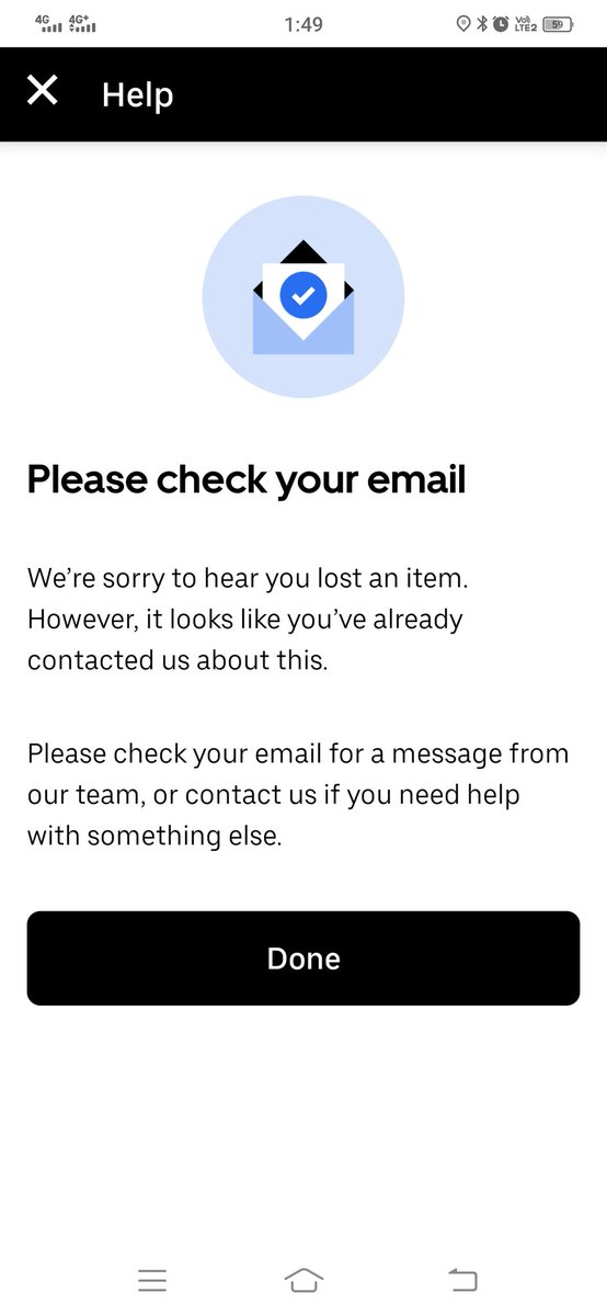 vinni_aneja's tweet photo. Only receiving this msg . . No help came from uber. . Need to board flight . . @Uber_India @Uber_Support @UberINSupport @dkhos https://t.co/w1Y4NF9FEu