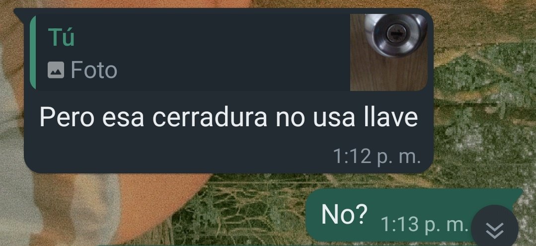 estrelliapaz's tweet photo. Pasando pena parte mil: le escribí a un cerrajero para ver si podía sacarle llave a la cerradura de mi cuarto (q según yo dieron cuando se compró la casa) y resulta que no lleva llave porque es  una cerradura de baño jajajja 😔 https://t.co/3r14HuLUPa
