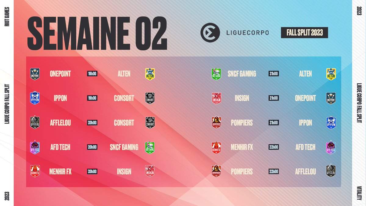 LigueCorpo's tweet photo. On est lundi !
Ce soir c'est la Ligue Corpo ! 🥳
Vous pourrez retrouver les matchs à partir de 19h sur notre chaine Twitch !
Si vous voulez savoir quels matchs seront commentés vous pouvez aller voir ici :
https://t.co/9sJC9WUTgp https://t.co/tziu2RqSKZ