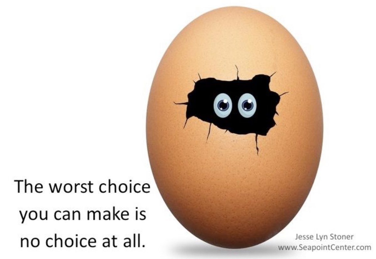 If it’s time to make a decision, but you’ve been putting it off… remember this: no decision is a decision.