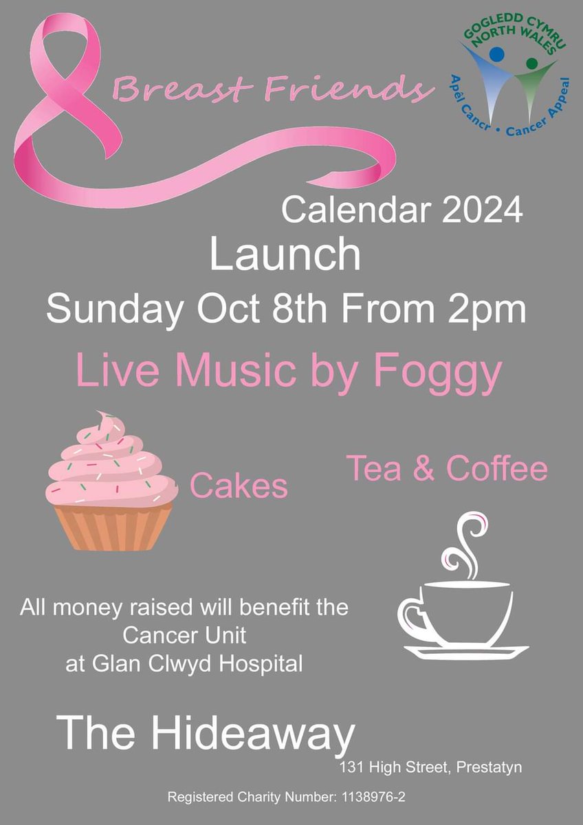 <a href="/NiaParry/">Nia Parry</a> Here are the details of our #BreastFriendsCalendar2024 launch. Would be fabulous to welcome you if you are able to attend!  #breastcancer #NorthWales #fundraising
Here's the link to our Facebook page: facebook.com/profile.php?id…