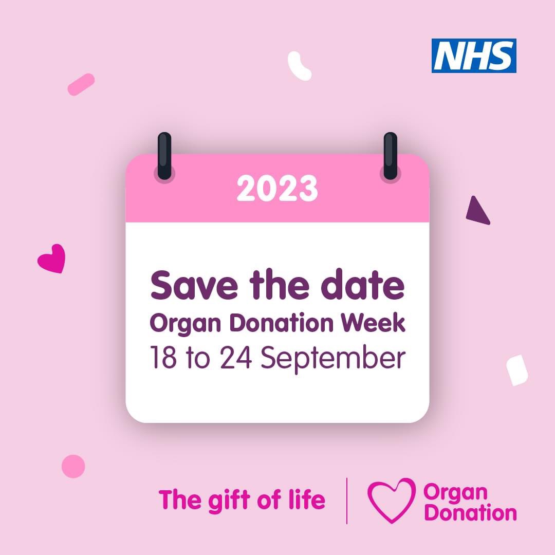 📣 ‼️ ORGAN DONATION WEEK STARTS TOMORROW❣️ 

💗 Thank everyone who has given the #giftoflife 
💗 Raise vital awareness
💗 Encourage more people to confirm their decision on the NHS Organ Donor Register

#OrganDonation #OrganDonationAwareness #organdonorssavelives