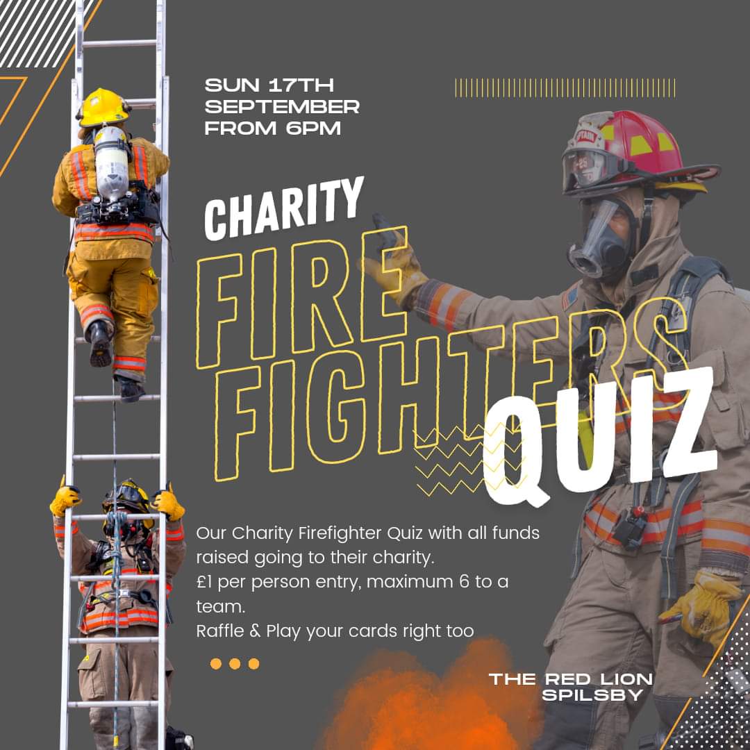 Many thanks to The Red Lion Spilsby for organising and hosting tonight's pub quiz in aid of the Firefighters Charity.

£309 raised 🙏🏻

This money will go towards supporting our Fire Family in their recuperation.

<a href="/SpilsbyFire/">Spilsby Fire Station</a> <a href="/firefighters999/">Fire Fighters Charity</a> <a href="/ffc_smith/">Charlotte Smith (Fire Fighters Charity)</a>