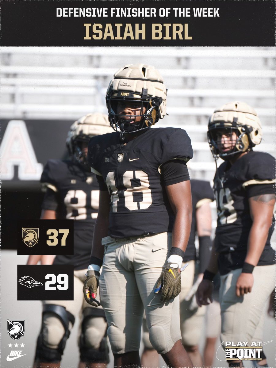 Freshman Nickel, Isaiah Birl, had a great week preparing our offense for UTSA. ⁦<a href="/ArmyWP_Football/">Army Football</a>⁩  #LastOfTheHard 🏴‍☠️
