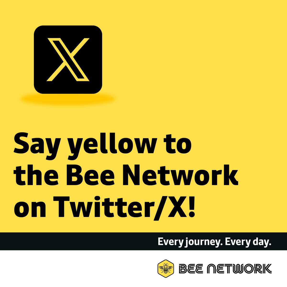 BeeNetwork's tweet image. It’s time to Say Yellow! 👋

Remember that TfGM social media channels have switched and we are now @BeeNetwork on Twitter/X.

#BeeNetwork 🐝