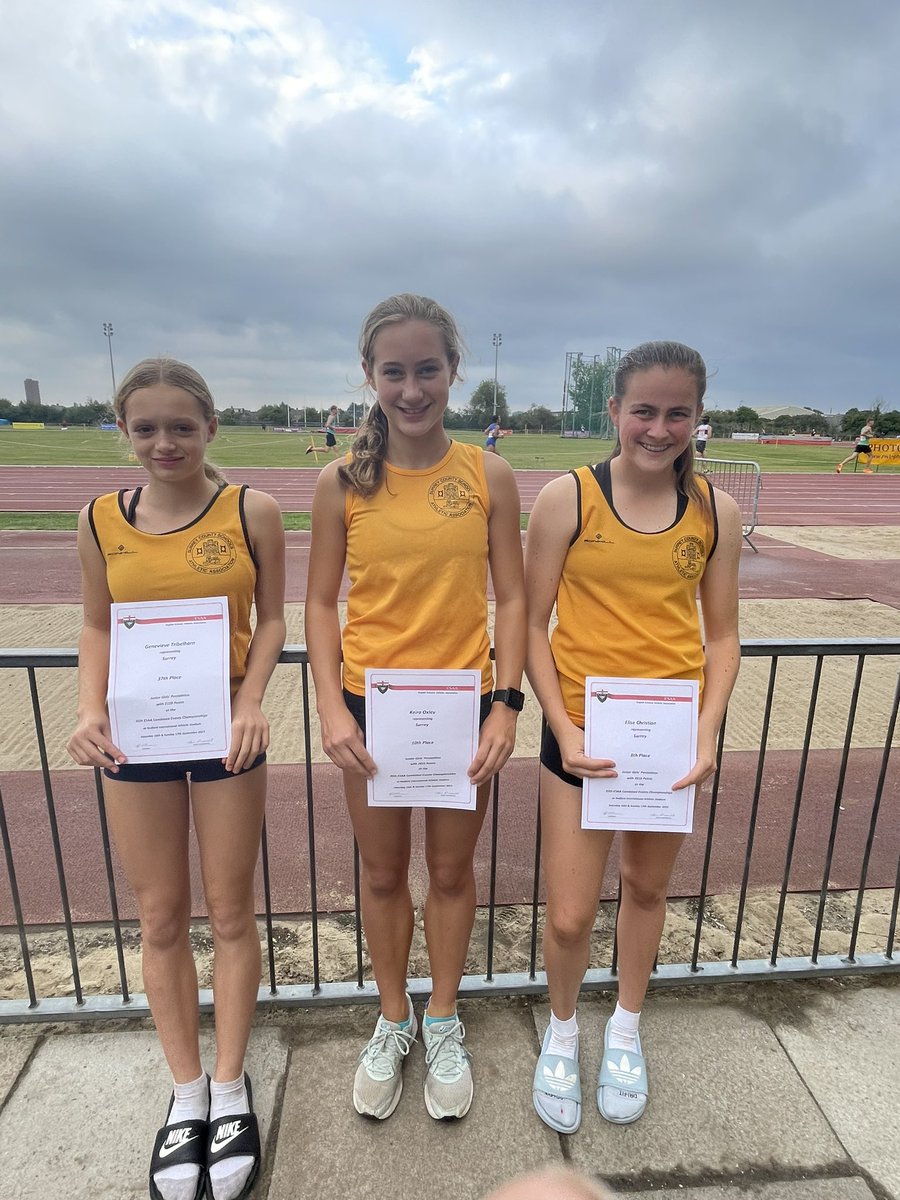 Amazing day for 3 GHS athletes representing U15 Surrey at ESAA National pentathlon finals. Individually Elise 8th and Keira 10th with Gen to help Surrey to 4th team overall. Great finale to the season.