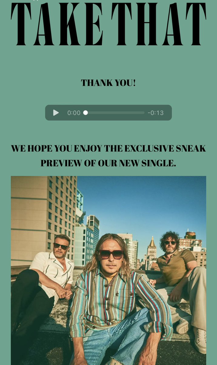 1982loula's tweet photo. This sounds GOOOOOOOOOOOD @takethat @GaryBarlow @OfficialMarkO Howard Donald ππ»ππ»ππ»ππ» #Windows #takethatnewmusic #TTIII #TakeThatWindows https://t.co/ANzaisDjip