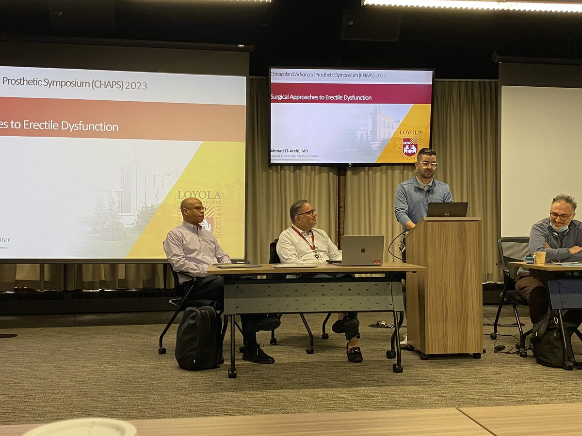 Loyola Urology (@loyolaurology) on Twitter photo Our very own <a href="/ElArabiUro/">Ahmad El-Arabi</a> providing insight at the Chicagoland Advanced Prosthetic Symposium! Our very own <a href="/ElArabiUro/">Ahmad El-Arabi</a> providing insight at the Chicagoland Advanced Prosthetic Symposium!