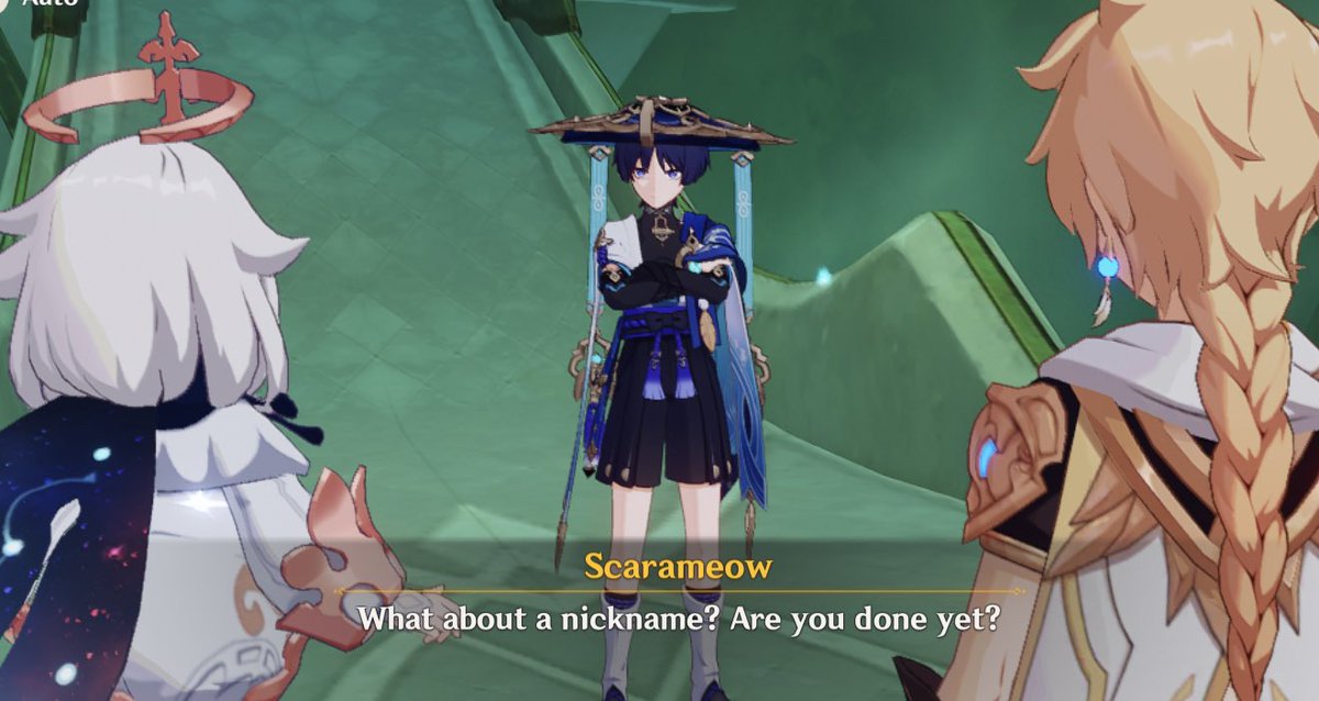 So my ass finally finished the Sumeru Archon Quest, and this is what I chose to name Wanderer 😂