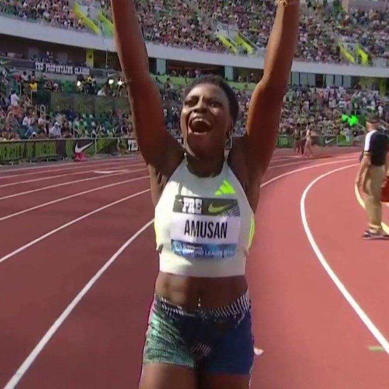 travismillerx13's tweet photo. 🇳🇬Tobi Amusan 12.33 season's best to win the #EugeneDL 100mH! https://t.co/0rJQagS9T9