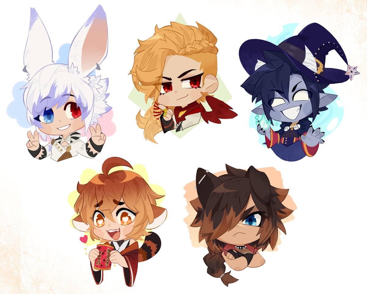 「2nd half of these chibis are done! I lov」|Teiのイラスト