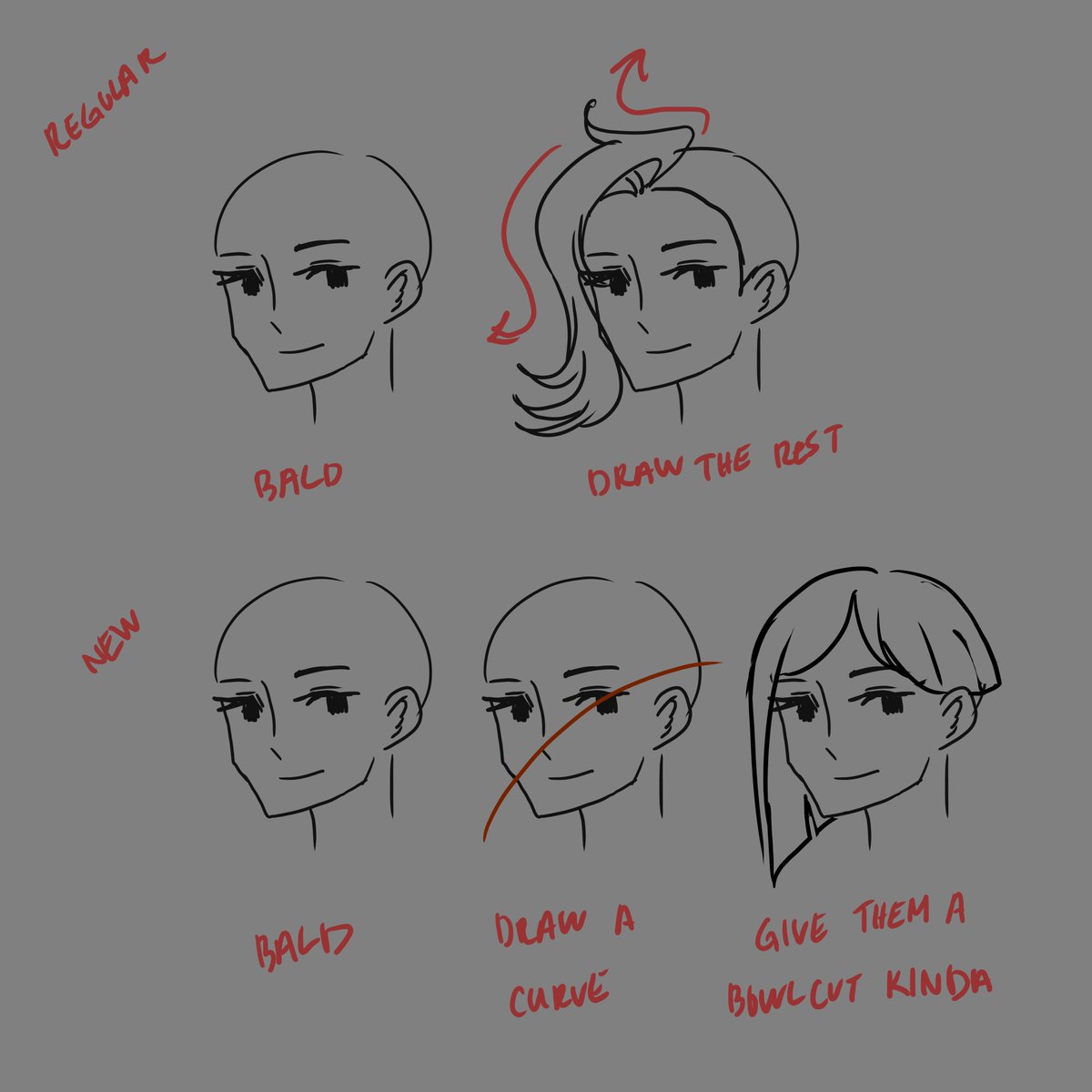 here's the original 'how to draw rey's hair' guide. which was originally a 'how to draw liee's hair' guide. which doesn't matter too much because they're also the same person.