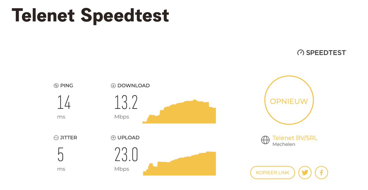 Foto 1: waarvoor je bij telenet business betaald
Foto 2: wat je krijgt…
Serieus <a href="/Telenet/">Telenet</a> ? Het komt nog ni eens in de buurt. En ja ik heb die test 4 keer gedaan en alles eens terug af en aan gezet. 
Bon iemand tips?