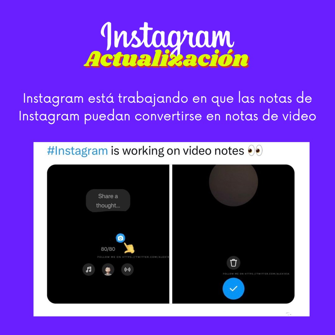 ⚠️Actualización que puede convertirse realidad pronto en Instagram! 

Instagram está trabajando para que las notas, puedan convertirse en notas de video 🎥
.
.
.
.
.
#instagramreels #instagramtips #instagramnews #emprendedoresonline #emprendedoresargentinos #instagrambrasil