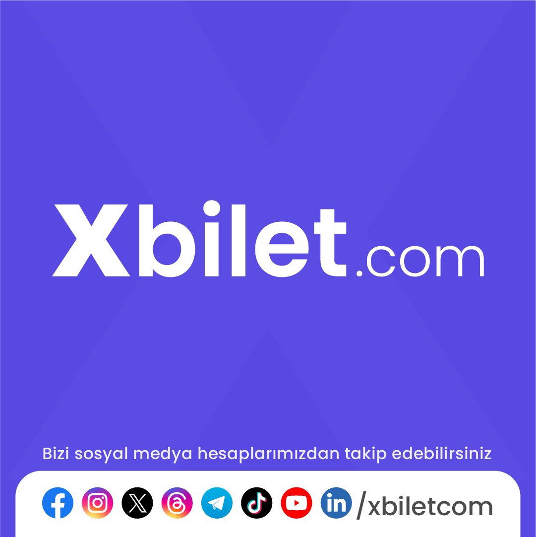 xbiletcom's tweet photo. Bizi sosyal medya hesaplarımızdan takip edebilirsiniz https://t.co/R0EKtpHfnD