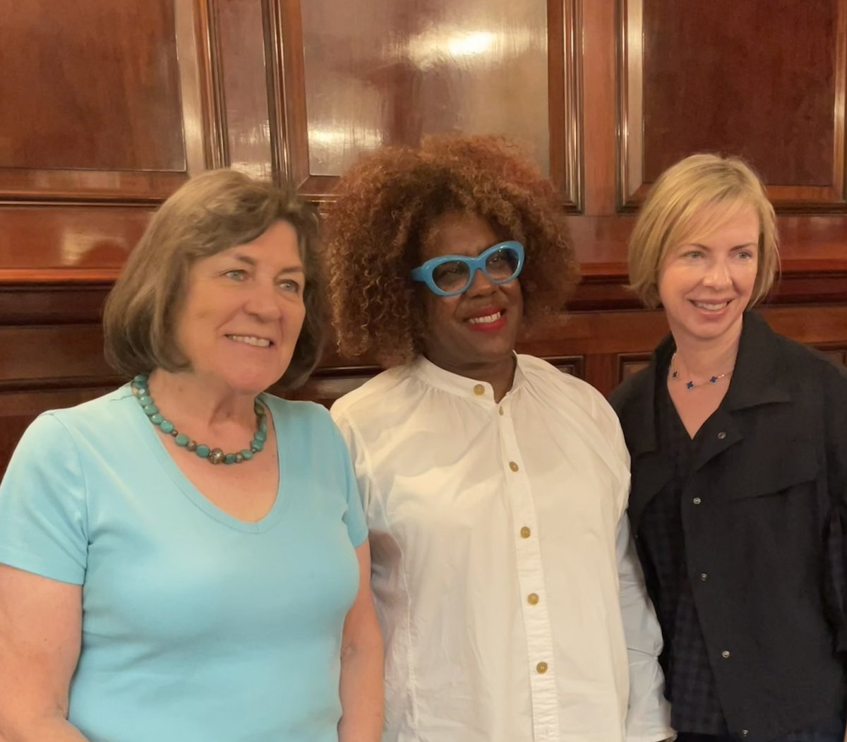 Rhian_Samuel's tweet photo. In my early career in UK/US I never met other women composers-- so it was great to be sharing the @UnitedStringsEU programme with @ErrollynWallen and @JoMarshComposer at the @wigmore_hall on Sat.  Thanks @JulianAzkoul #RubyHughes https://t.co/HWJmDb69A0