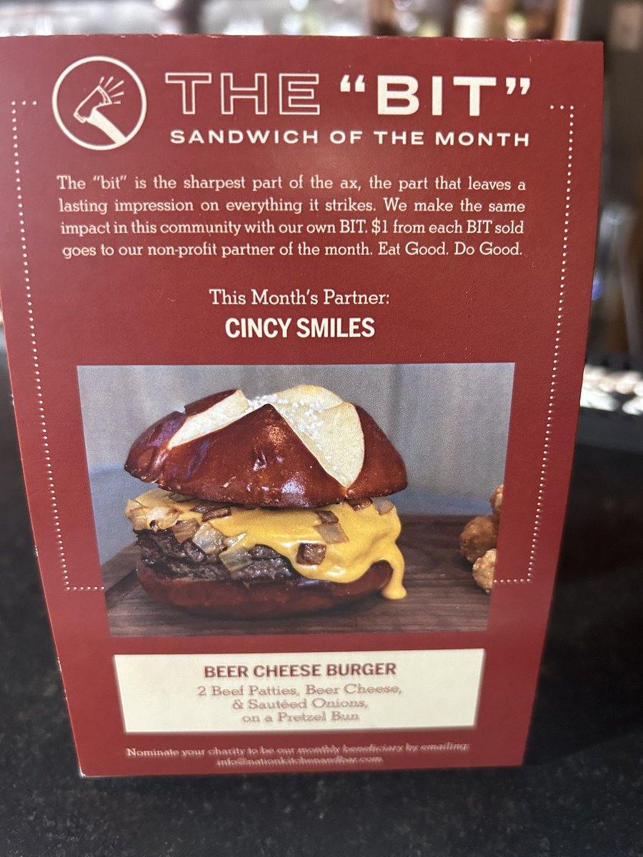cincygreghoodin's tweet photo. Getting my burger on and celebrating #NationalDoubleCheeseburgerDay accordingly @Nation_Cincy in Beer Cheese burger form supporting @CincySmilesFdn with a little tot action THAT’S #whatsfordinner #sundayincincy #sundayvibes #dinelocal #eatcincy #cincyeats #eatcincy https://t.co/BeDI8Yn7bE