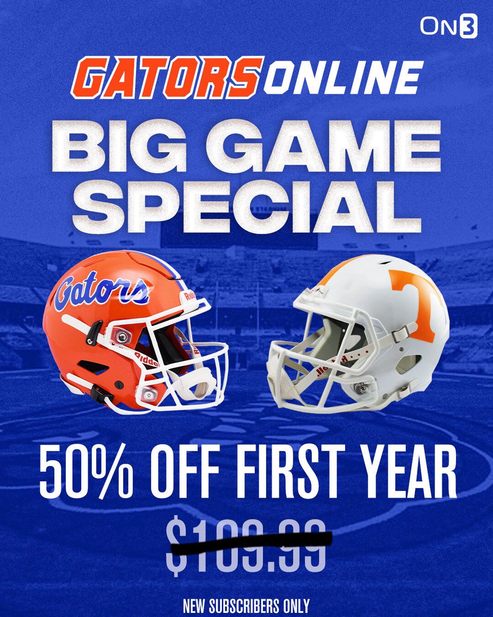 The @GatorsFB season is heating up and all #Gators fans need to be subscribed to @GatorsOnline. Tons of premium content and perspective from @delatorre, @Corey_Bender, @On3Keith & myself. It’s last day of our promo. Get a full year of GO for HALF OFF! on3.com/teams/florida-…