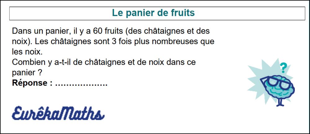 Chaque lundi, l'#énigme #EurêkaMaths revient pour les élèves de #CM et de #6e.
Aujourd'hui, l'#énigme n°02 : Le panier de fruits.
Avec <a href="/DefiEurekaMaths/">EurêkaMaths</a>, on s'entraide et on réussit !
<a href="/mathsenvie/">M@ths en-vie</a> <a href="/aefeinfo/">AEFE</a> <a href="/LesMathsEnScene/">LES MATHS En SCENE #LMES</a>
<a href="/Apmep_Nat/">APMEP Nationale</a> <a href="/eduscol_prim/">éduscol Primàbord</a> <a href="/classeTICE/">Christophe GILGER</a>
<a href="/mlfmonde/">Réseau mlfmonde</a>