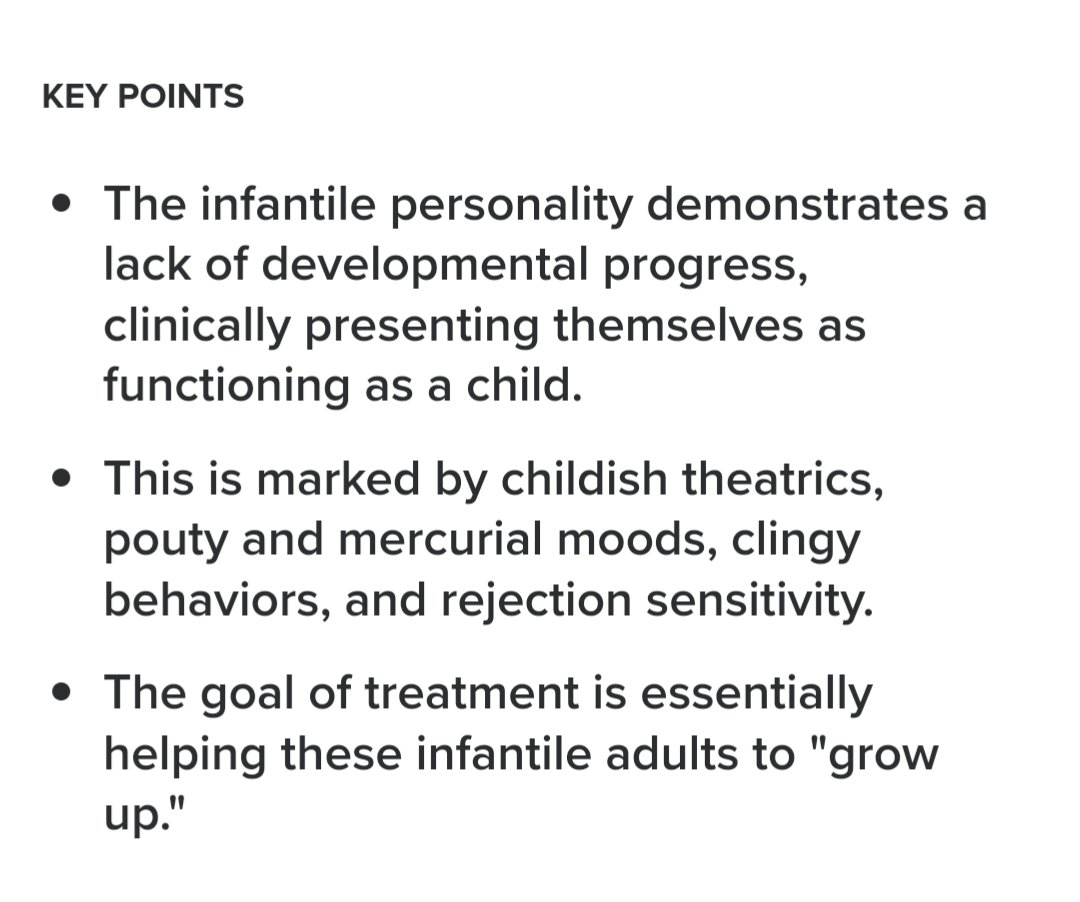 Very_0wn's tweet photo. Why an Adult May Still Have an Infantile Personality
https://t.co/tjOHsImLnB
"Since he is not a child, there are some functions that are more highly developed, but the attitudes and aims remain that of an infant."
https://t.co/IZamA0SP60 https://t.co/fGCm8f4TWB