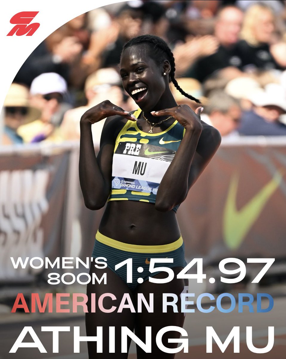 CAN’T STOP GREATNESS 👑
 
<a href="/athiiing/">Athing Mu-Nikolayev</a> makes the most of her <a href="/nikepreclassic/">Nike Prefontaine Classic</a> weekend with a HUGE 1:54.97 American record and a hard-fought win over rival <a href="/keelyhodgkinson/">KnH</a>.
 
This women’s 800m is gonna be the best event of Paris 2024!!