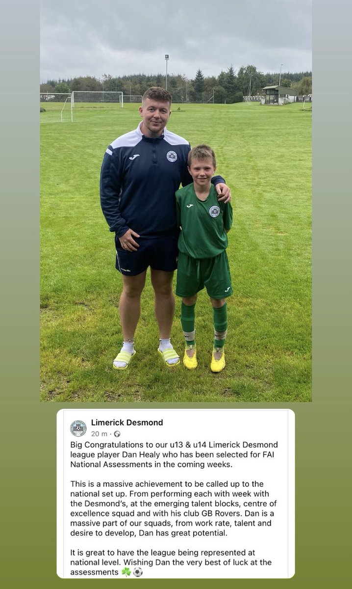 DayleDan96's tweet photo. Super proud of this young man.. Next stop Irish Assessments ☘️⚽️👏🏻 https://t.co/jOZ7aNSay4