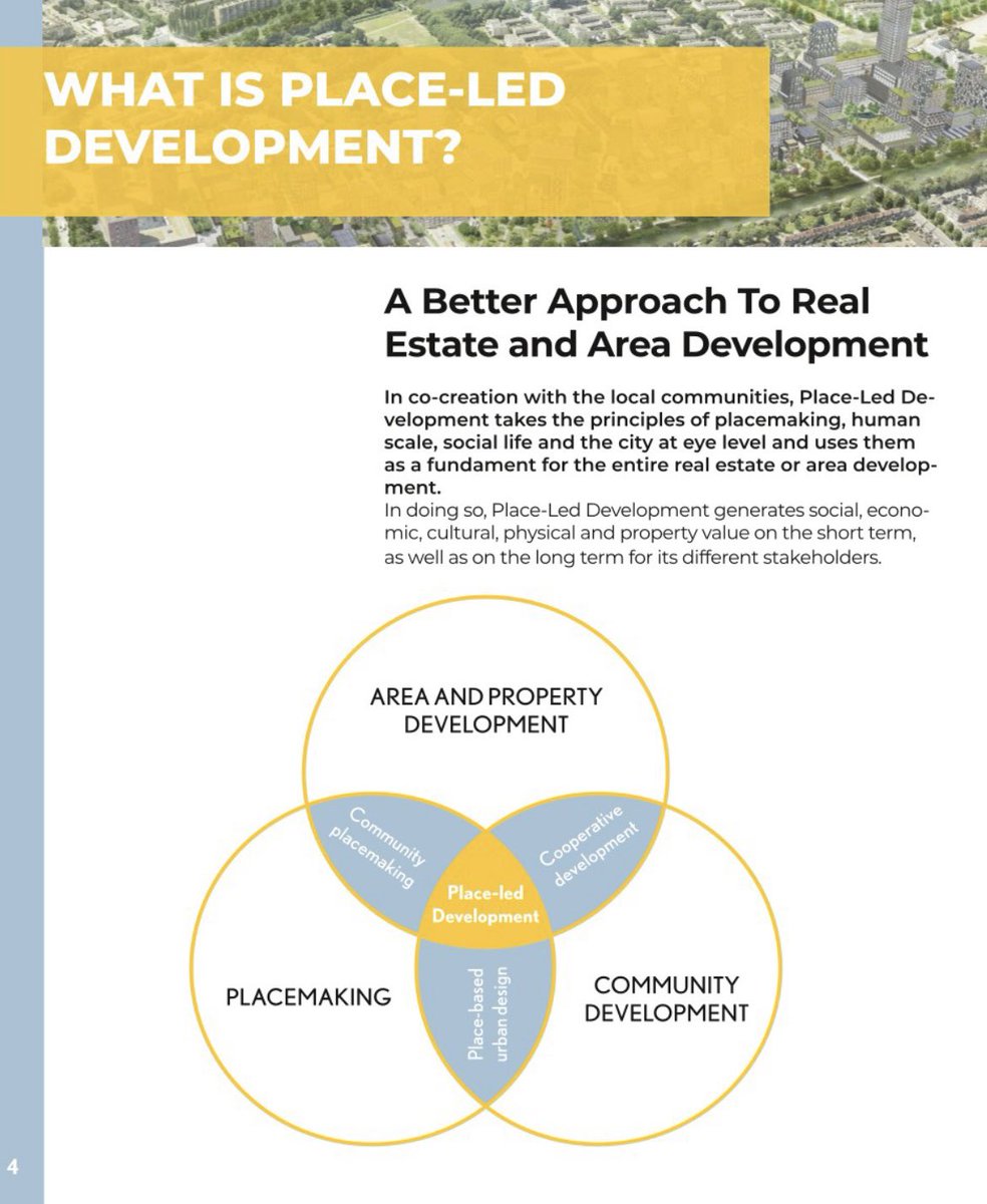 PlacemakingX's tweet photo. 💡 New #PlaceLedDevelopment guide for real estate developers &amp;. investors to co-create vibrant &amp; inclusive #publicspaces through Place-Led Development, that brings long term value to urban projects.

By the Place-led Development Working Group if @placemaking_eu. #CRE #RealEstate https://t.co/wJ1iuON8OP