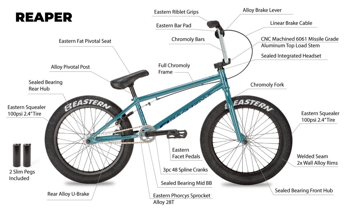 Check the specs on the marine green #EasternReaper // easternbikes.com/collections/bi… // #easternbikes #easternbmx #bmx #bmxbrand #bmxbike