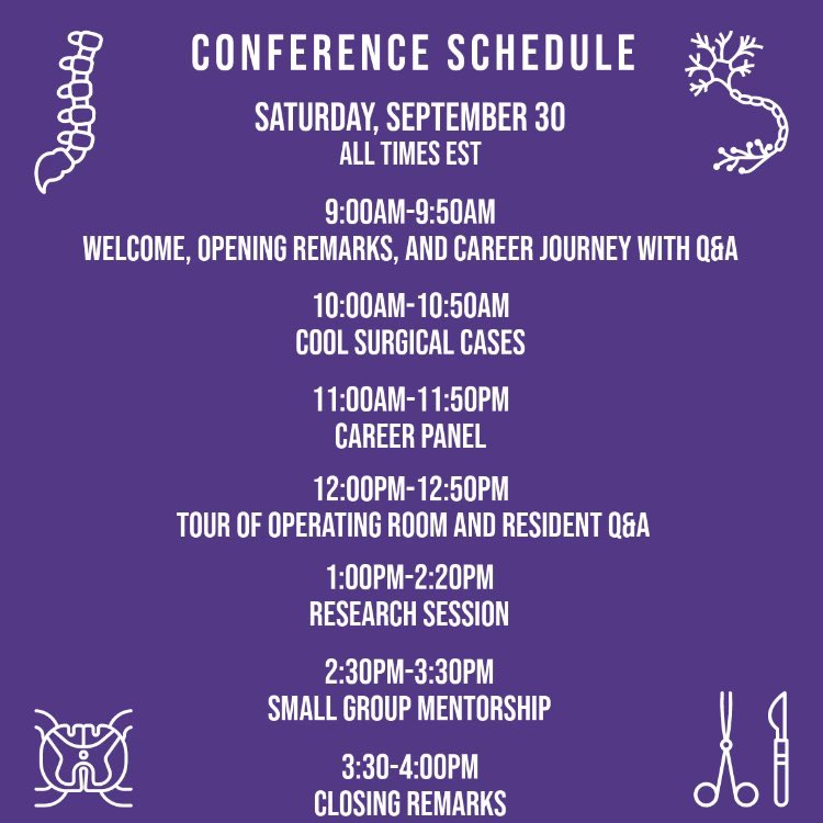 Our neurosurgery symposium is right around the corner 🧠 Join us on September 30th at 9am EST for FLNSUS 2023 to gain insights into cutting-edge research, the diverse career journeys of our speakers, and invaluable mentorship!! #MedTwitter #neurotwitter #neuro #premed #FLXSUS