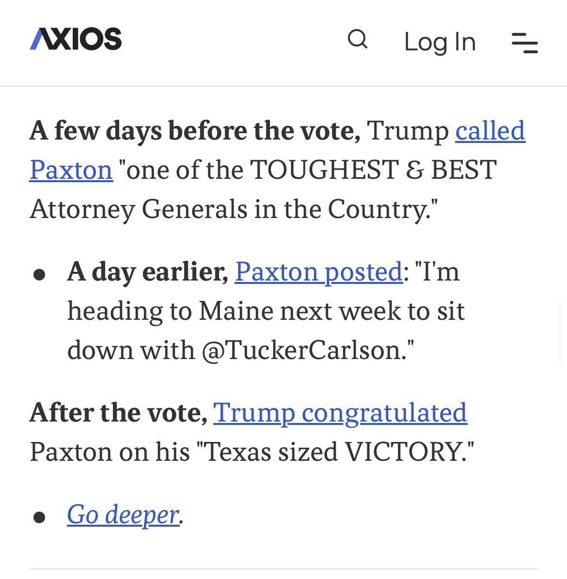 AmoneyResists's tweet photo. For everyone wondering why TX House Republicans voted to impeach Ken Paxton only for GOP senators to acquit him this week, it was a coordinated pressure campaign from Trump and others (@charliekirk11) telling them they’d “face tough primary challenges if they voted to convict.” https://t.co/cEp6Gt2gws