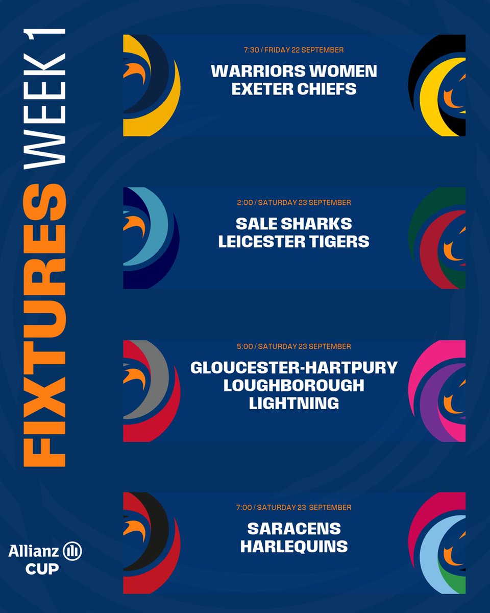 ThePWR's tweet photo. Time to get excited 🤩

Our season kicks off this weekend with four big fixtures in the Allianz Cup 👊

#PWR | @allianzuknews https://t.co/PIJtWcFRmk