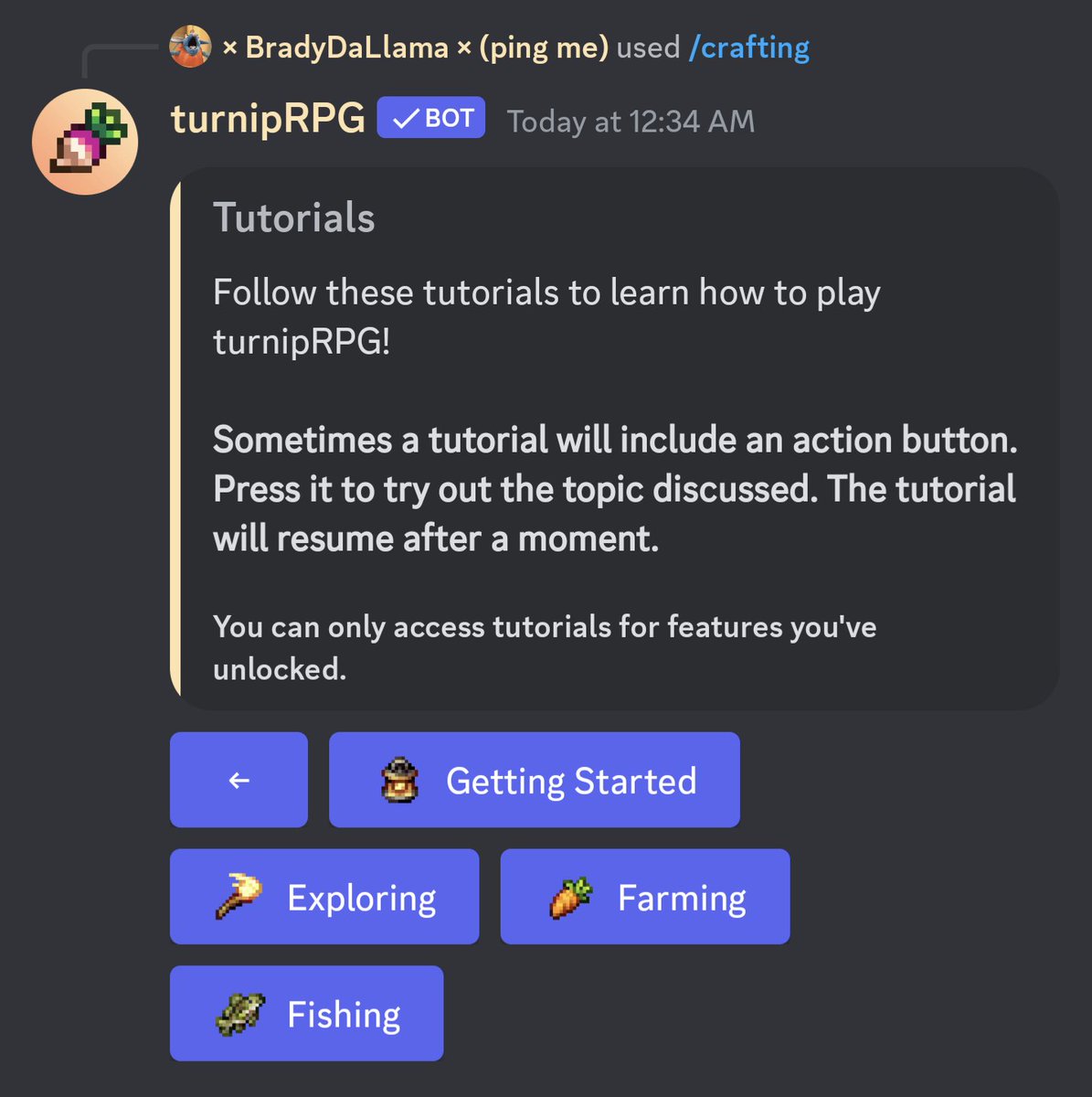 turnipRPG's tweet photo. Adventures, it's time to learn! tutorials are now available 📜🧠

× Short explanations of each feature
× A progress bar to display contents
× Demonstrations of various features

→ https://t.co/NSeQMoXBov ← https://t.co/CWfL1kvNPd