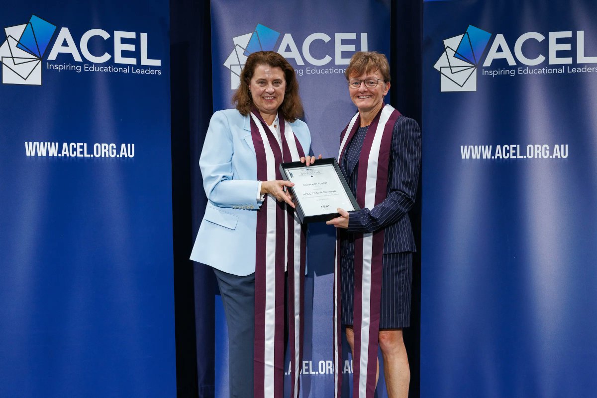 At last month's ACEL QLD 2023 Awards Ceremony, we were honoured to see Executive Principal Liz Foster awarded the QLD Fellowship. We congratulate Liz on this award &amp; for her continued resolve enabling our community to live our vision of 'Empowering Leaners. Empowering Futures.'.