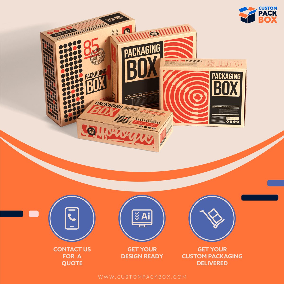 CustomPackBox's tweet image. From vision to reality in just 3 simple steps! 😉 Visualize, order, and receive your custom masterpiece with #FreeShipping worldwide 🔥
Contact us now👇
🌐 custompackbox.com
#CustomPackBox #packagingdesign #custompackaging #customboxes #packagingbox #brandidentity #USA #NY