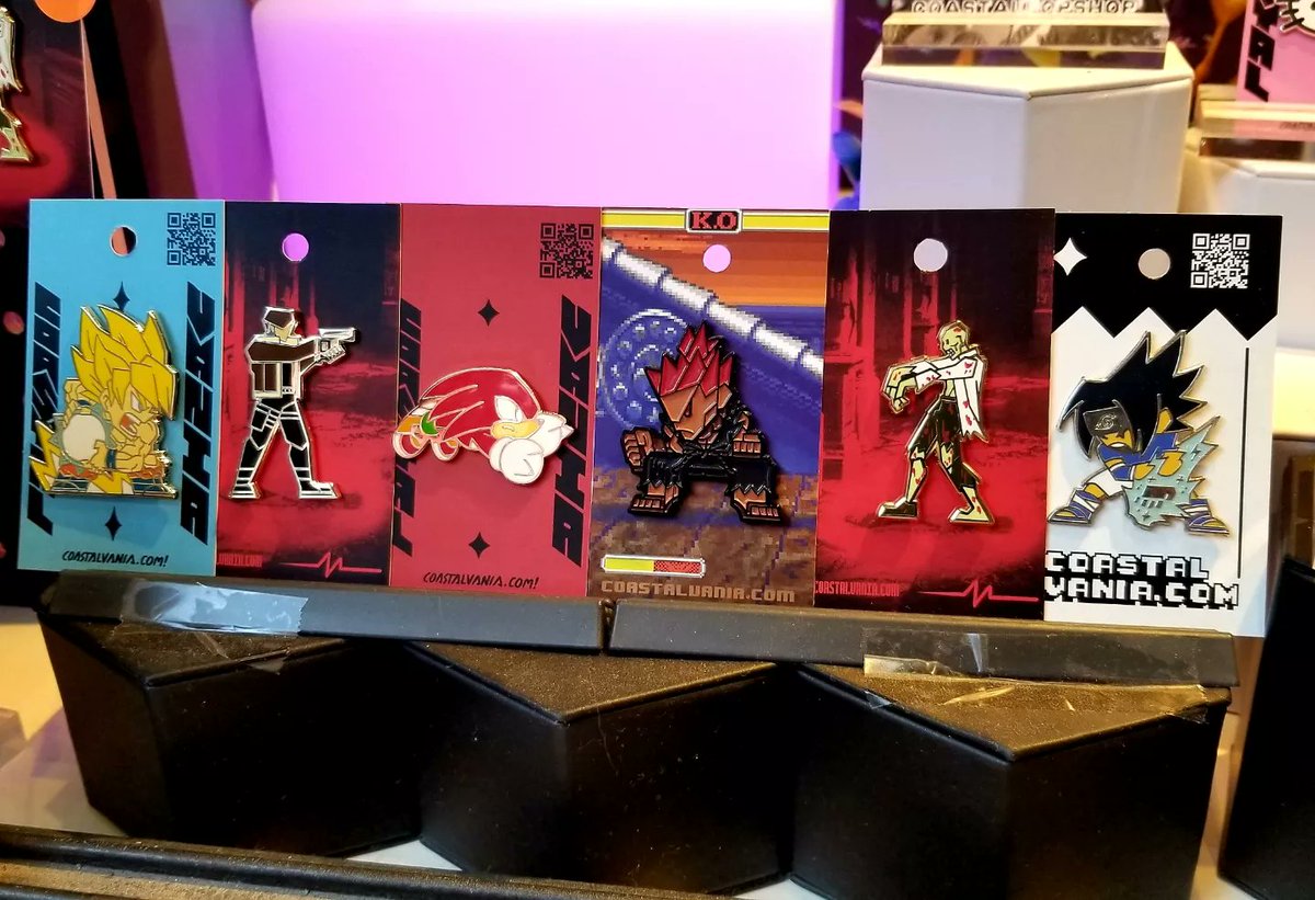Goku, Leon, Knuckles VS Akuma, Zombie, Sasuke -- WHICH TEAM WINS?? Pins available @ COASTALVANIA.COM !! 🔥🔥🔥