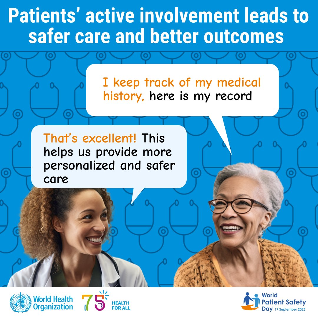 AnytimeClinic's tweet photo. Elevate the voice of patients! 📣📣

Today, we celebrate #WorldPatientSafetyDay, where the vital role that patients, families, and caregivers play in healthcare safety is recognized.
 
Participate! ➡️ https://t.co/Ycqo04YdxV

#PatienSafety #WHO #healthcare #Patient https://t.co/44gh89sKg5