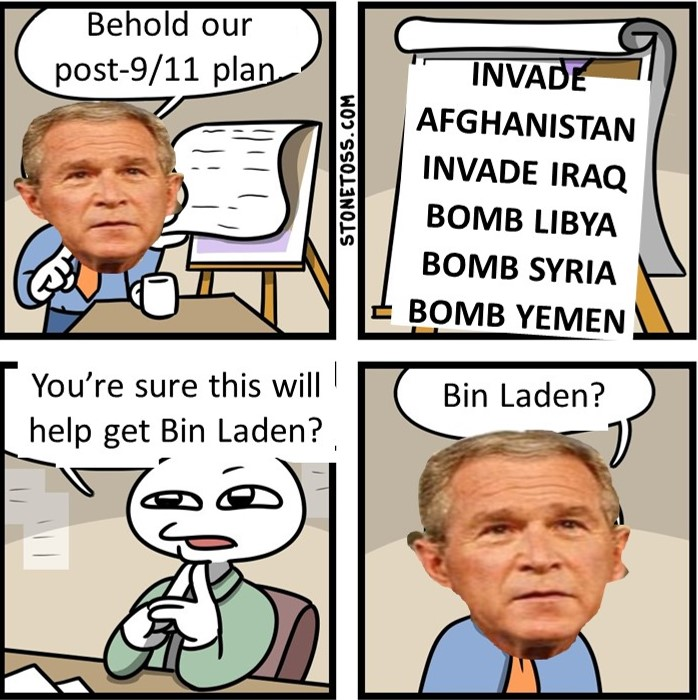 KanekoaTheGreat's tweet photo. Former NATO Supreme Allied Commander General Wesley Clark disclosed that, following 9/11, the United States had formulated plans "to take out 7 countries in 5 years."

The corrupt corporate media portrayed each new war as a battle for democracy against an evil dictator. https://t.co/LAC48c1VdD