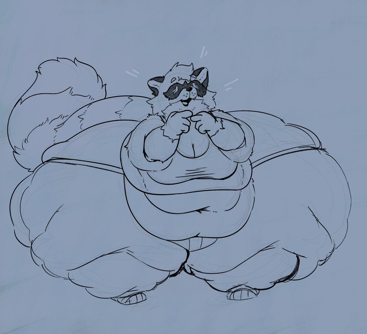 sketchbookrat's tweet photo. fall approaches so have some doodles of my baker witch trash animal lesbian polycule https://t.co/E5BvXbb40C