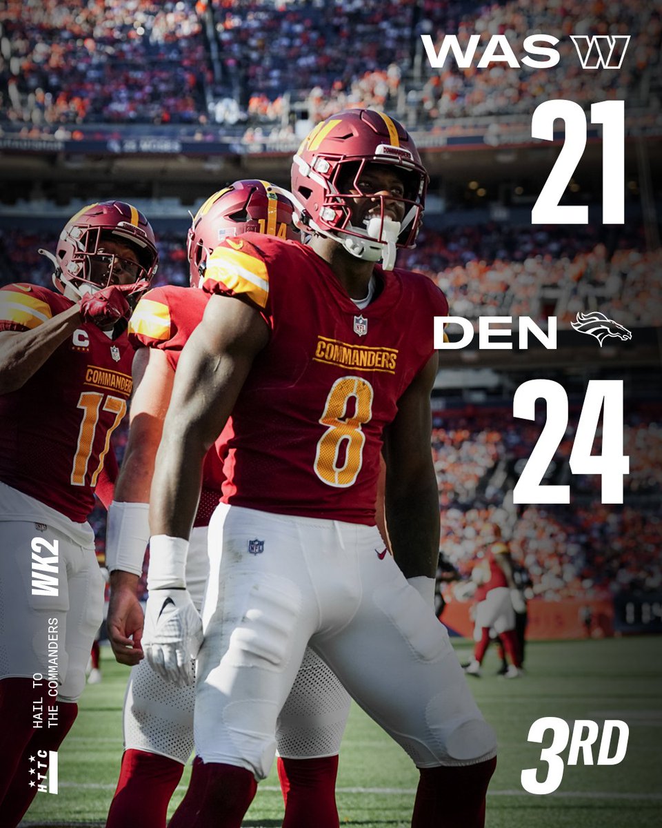 Commanders's tweet image. Let&apos;s finish strong 

#WASvsDEN | #HTTC
