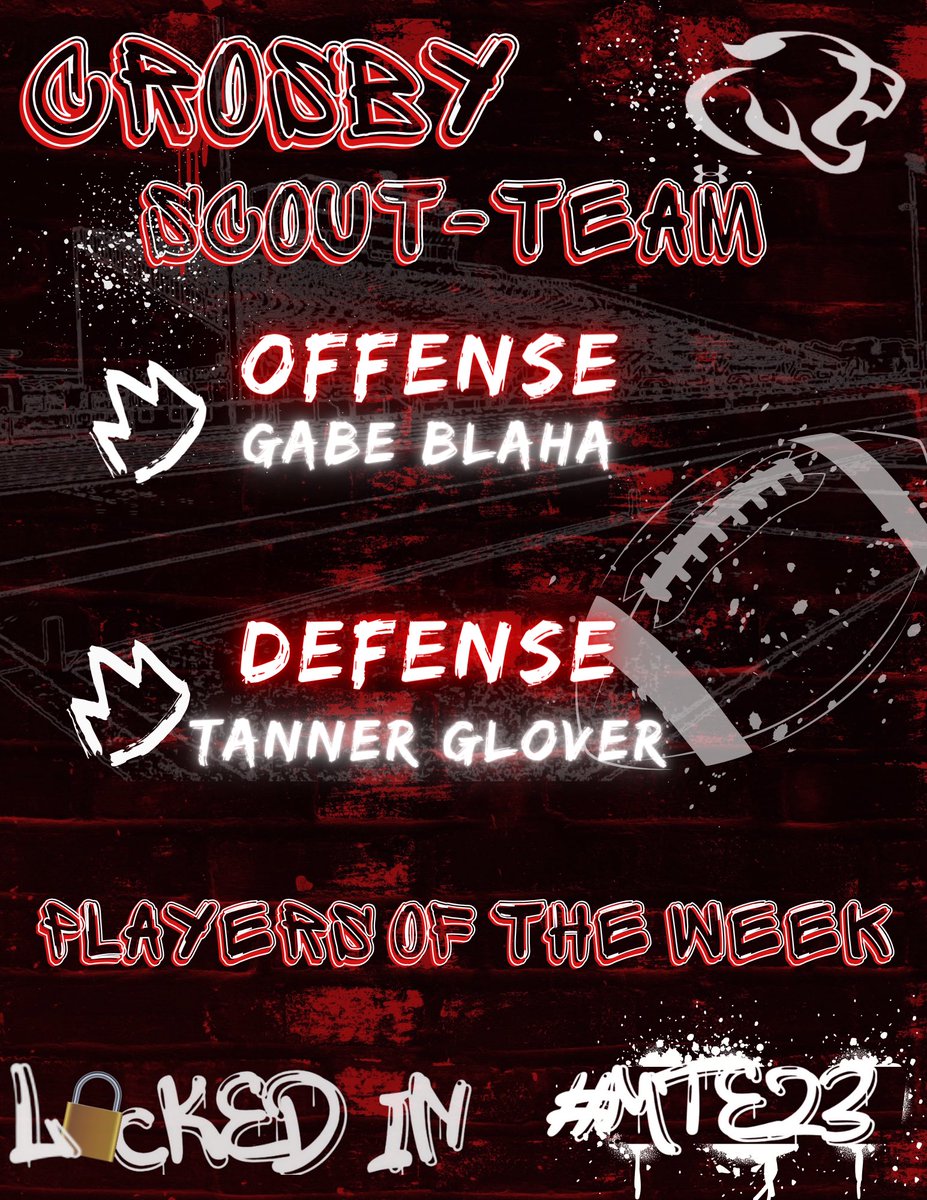 Congrats to our scout-team athletes of the week!🏈⛓️

#MTE23