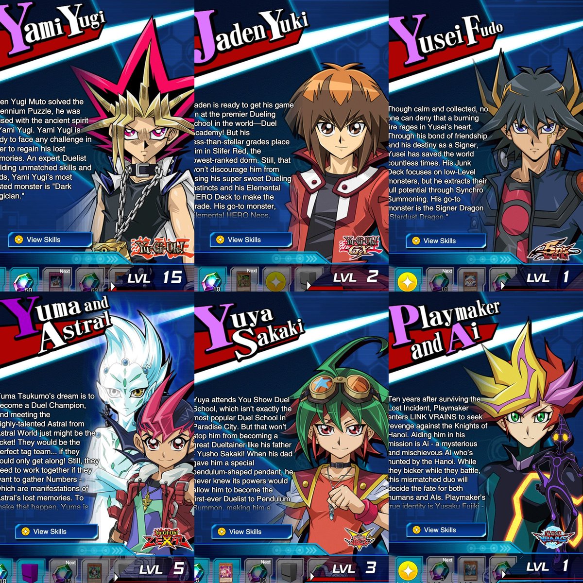 Awesome I've got all 6 Yu-Gi-Oh main Protagonists in Duel Links Awesome I've got all 6 Yu-Gi-Oh main Protagonists in Duel Links