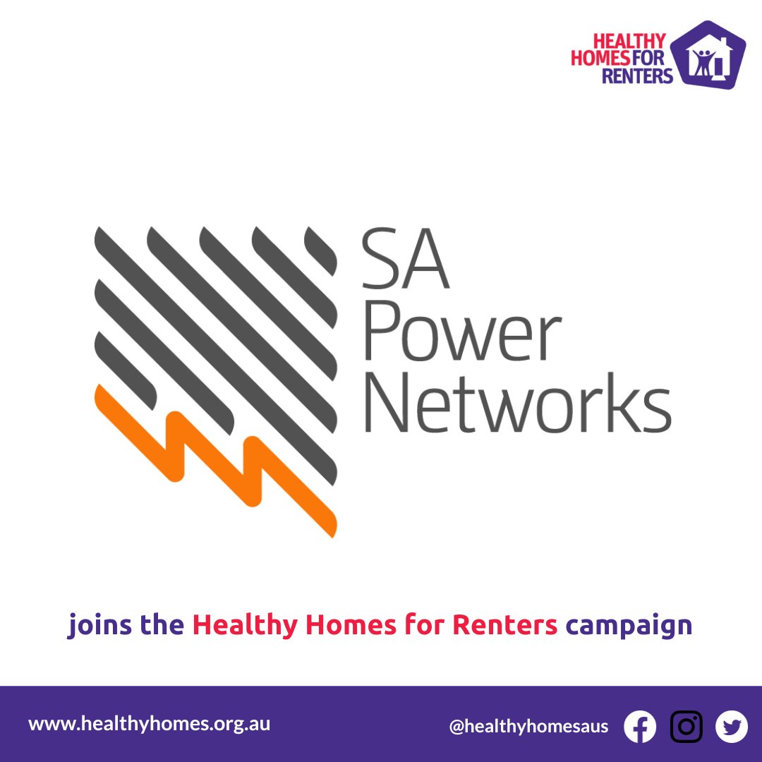 We're happy to welcome @SAPowerNetworks as the first electricity distributor to join our Healthy Homes for Renters collaboration. Together, we're championing energy-efficient homes for all renters! 🏡💡 Read more: buff.ly/3Rxf8pQ