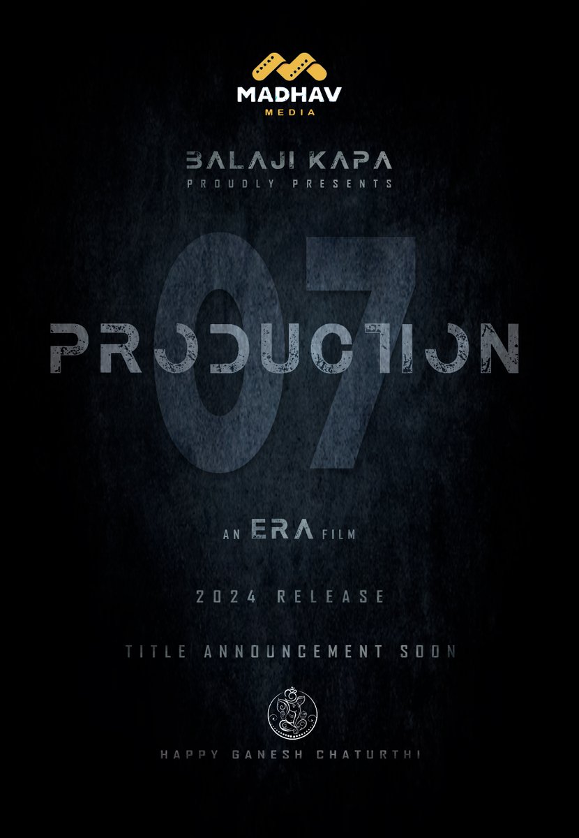 Set to fire. #MadhavMedia #ProductionNo7 #ERA