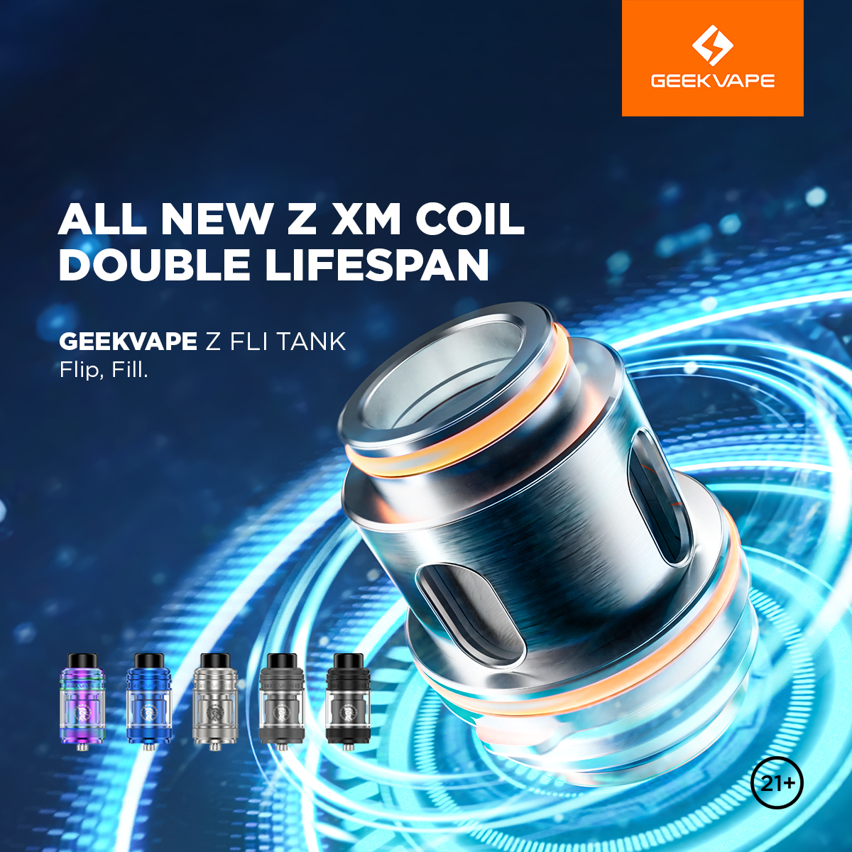 GeekvapeTech's tweet photo. Introducing Geekvape Z Fli Tank β Ignite Your Flavor Adventure! ππ¨
Flip Top Cap for Effortless Refills.
Top Airflow Design for Exceptional Flavor.
New Z XM Coil Power for Extended Vaping Pleasure.
Elevate your vape with Z Fli Tank! ππΈ
#geekvape #geekvp #zflitank https://t.co/JZig03TdtJ
